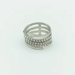 Мода Панк горный хрусталь металла Полые геометрические мужское кольцо для женщин и мужчин