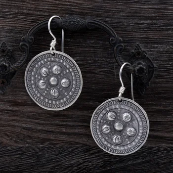 

MYTHIC AGE Real 925 Sterling Silver Vintage Pumpkins Round Drop Dangle Earrings for Women Girls Jewelry Gift