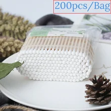 Disposable Bamboo Stick Double-headed Cotton Swab,absorbent Cotton Cotton Ball Makeup Remover Swab Stick,cotton Brush Ear Stick