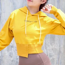 Уличные спортивные с капюшоном женские рубашки для йоги длинный рукав, для йоги Топ Спортивная одежда Быстросохнущий Спортивный костюм Женская Беговая куртка