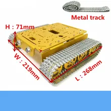 DIY T200 Полный металлический умный гусеничный Rc робот танк шасси комплект с высоким крутящим моментом мотор скорость отзывы металлический трек обучающая игрушка