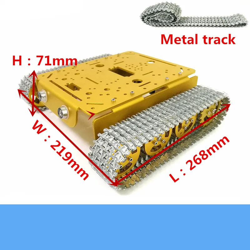 DIY T200 Full Metal Smart Crawler Rc Robot Tank Chassis Kit With High Torque Motor Speed Feedback Metal Track Education Toy DIY T200 Full Metal Smart Crawler Rc Robot Tank Chassis Kit With High Torque Motor Speed Feedback Metal Track Education Toy