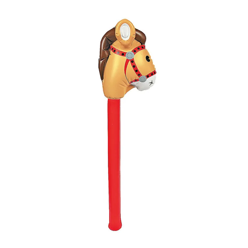 currently available inflatable hammer long wooden club horse head