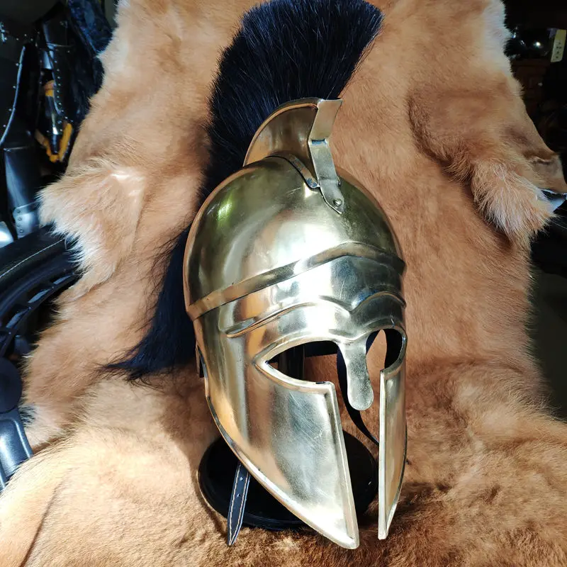 Spartan 300 King Leonidas Helmet Warrior Costume Medieval Halloween Day Night 