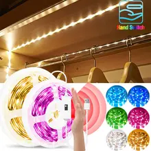 

Hand Sweep Sensor USB 5V 2835 LED Lights Strip White Flexible Lamp Tape Diode Festival Fita Bedroom Tira Luces PC TV Desk Luz
