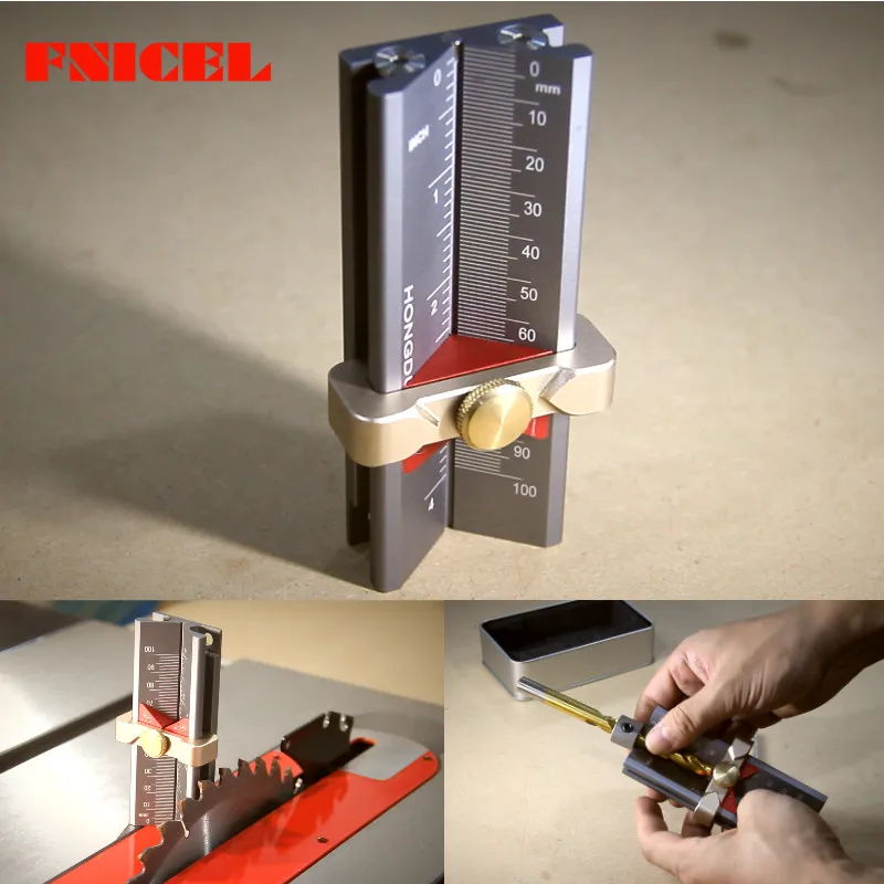 Multi-functional Woodworking Tools Drill Limit Ring Installation Aid Router Saw Table Height Gauge 