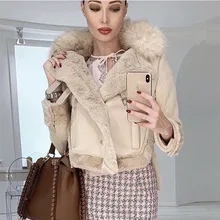 

Faux Fur Overcoat Russian Women's Fashion European And American Deerskin Jacket Keep Warm In Autumn And Winter Women's Tops