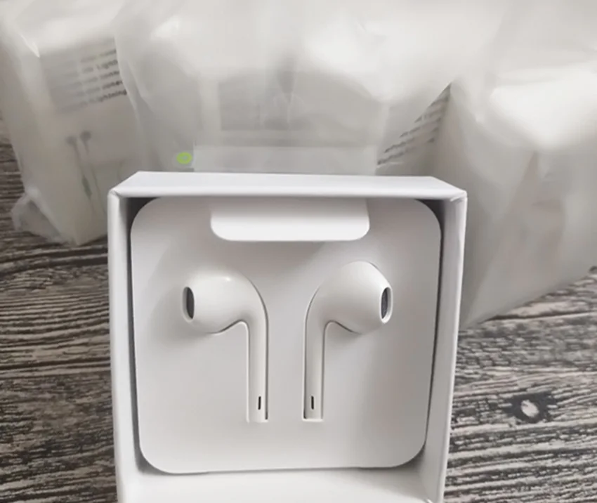 

20pcs/lot With packaging 100% Genuine Original Quality headset in ear headphones earphone With Remote Mic for iX XS 7 8 plus 6
