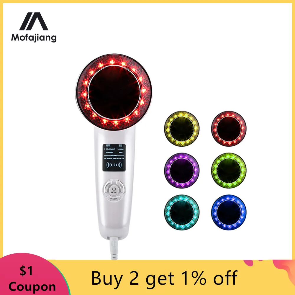 6 In 1 Ultrasound Cavitation Anti-Cellulite Body Slimming Massager EMS Fat Burner Machine Galvanic Infrared Weight Lose Therapy