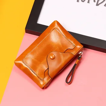 

2019 new top layer cowhide long ladies wallet large capacity wallet men clutch purse women wallets