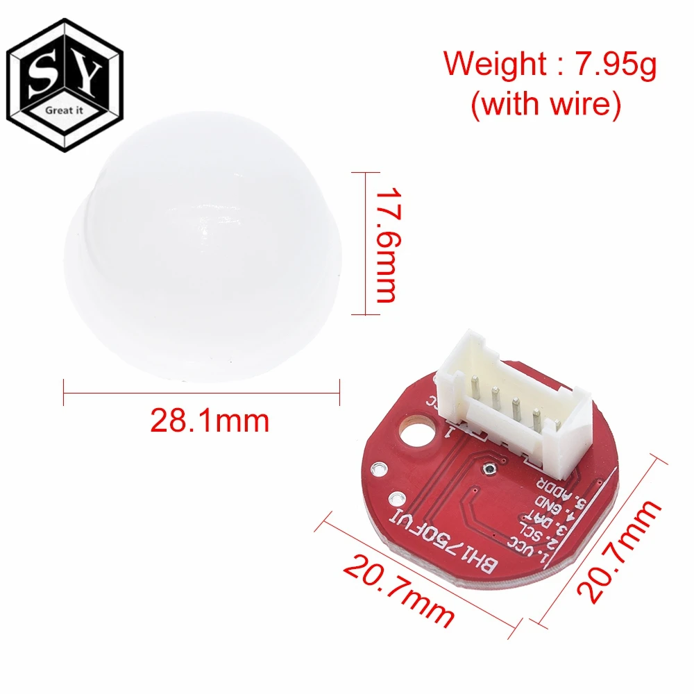 Умный электронный светильник GREAT IT BH1750 BH1750FVI интенсивности модуль шар для