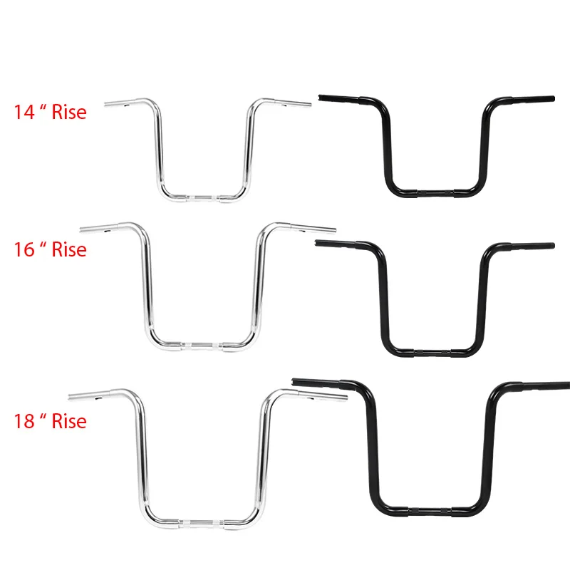 Мотоцикл 14/16/18 &quotRise 1-1/4&quot Ape HangerBar руль для Harley Sportster XL Dyna FLST FXST | Автомобили и