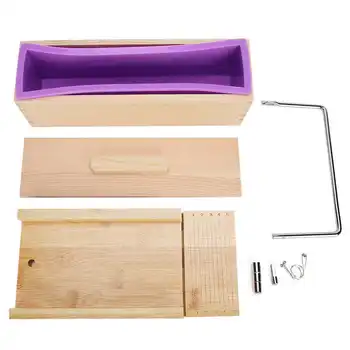 

900ml Hand-Made Non-Stick Soap Cake Bread Making Mold Wire Cutter Set Kitchen Baking Tools