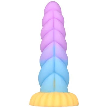Colorful Anal Sex Toys Monster Dildo Massage Goods For Adults Masturbators Fake Penis For Female Male No Vibrator Anal Dildos 2