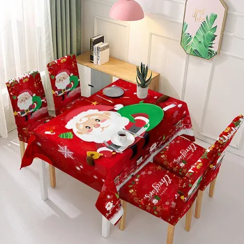 

Christmas Tablecloth Party Table Cloths And Chair Covers Rectangular New Year's Tableware Home Decoration Dining Table Cover