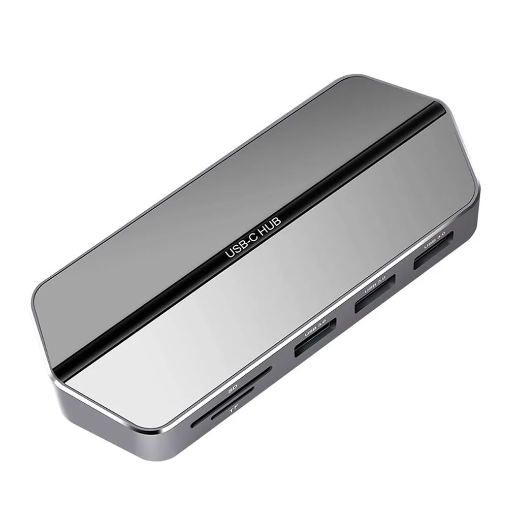 Портативный 9 в 1 Многофункциональный USB-C Тип-C док-станция с разрешением 4K концентратор HDMI+ USB3.0+ PD Gigabit LAN Сетевой Порты и разъёмы для Mac Book Pro