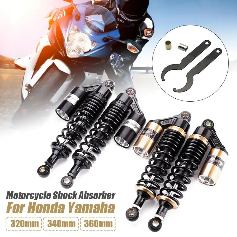 

Pair 280mm 320mm 340mm 380mm Motorcycle Air Shock Absorbers Rear Suspension For ATV Scooter Dirt Bike