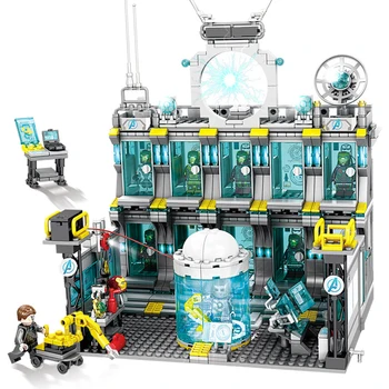 

1325pcs Avenger Super Hero The Base For IRON MAN Steel War Suit Model Building Block Bricks Toys For Children lepinblock