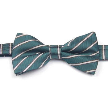 

green stripe patterned bow tie with patterns pre-tied bow ties