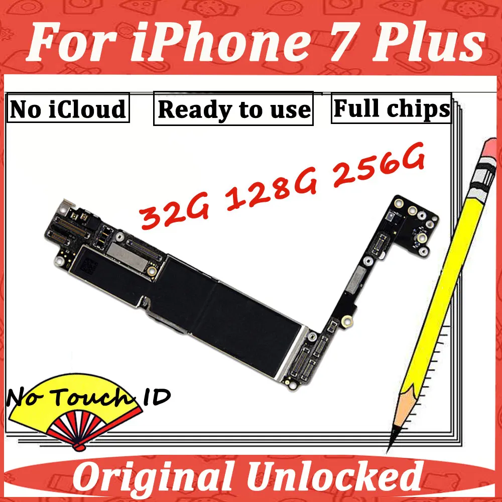 Для iphone 7 Plus 5,5 дюймов материнская плата для iphone 7 p без Touch ID разблокированная 7 plus материнская плата IOS материнская плата iCloud разблокировка