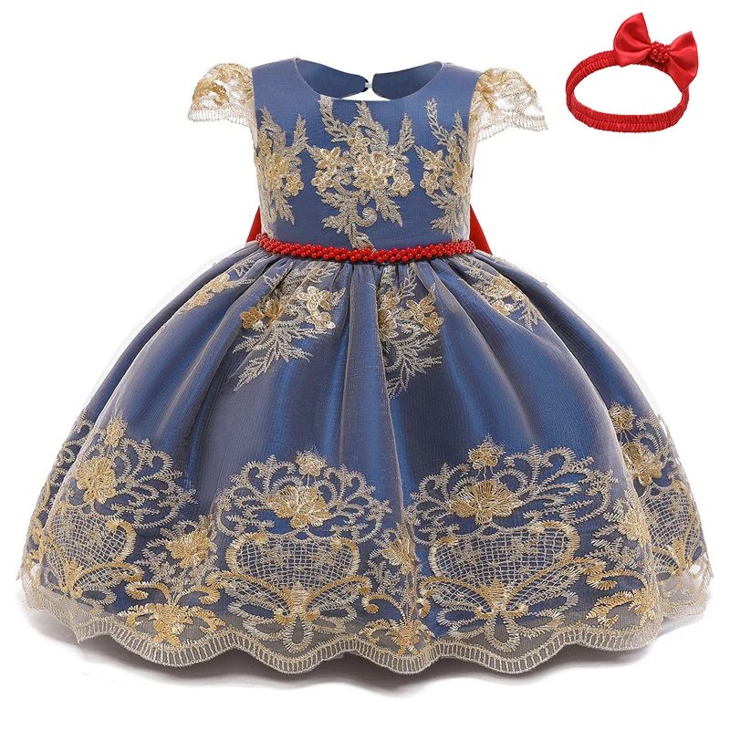 Платье для маленьких девочек одежда для маленьких девочек на день рождения, 1 год крестильное платье для новорожденных девочек, платья принцессы для девочек, размер От 0 до 2 лет - Цвет: Dress 2