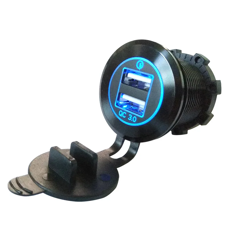 DIY QC 3 0 Автомобиля Зарядное устройство быстрой зарядки адаптер с двумя портами USB