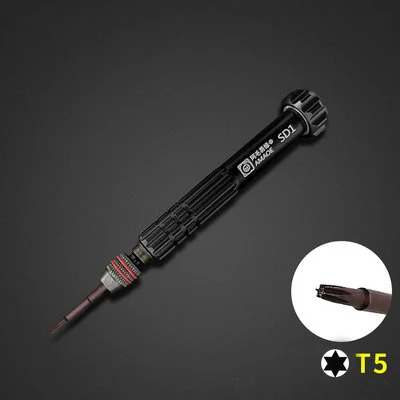 Прецизионная Магнитная отвертка портативная шлицевая Torx Phillips S2 Стальная отвертка для iPhone Android инструмент для ремонта открывания - Цвет: T5