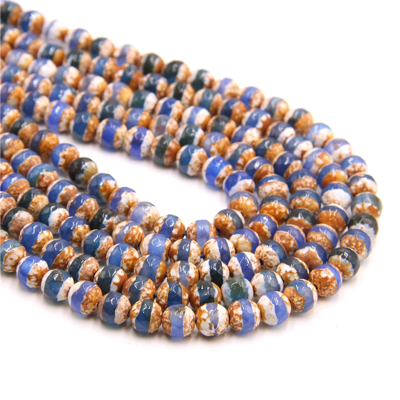 15.5" Dzi Agat Beads Round Drilled Natural Tibetan Agates 6mm 8mm 10mm Loose Beads For DIY Making Jewelry Accessory loose beads