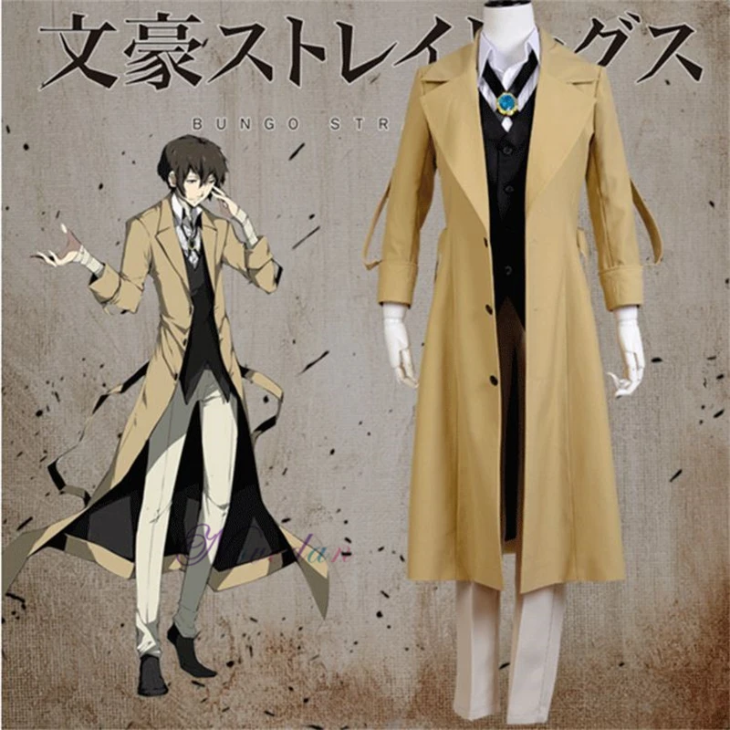 Novedan Bungo Stray Dogs Dazai Osamu Cosplay Anime Costume Long Jacket Coat Suit Adult Men Halloween Christmas -Zentai shop online H6243862375c14315bd75cff11d39e5fcV.jpg