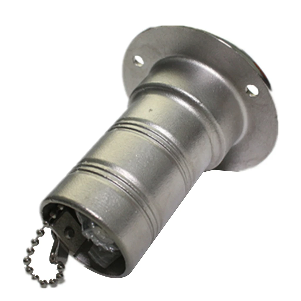 Stainless Steel Yacht RV Deck Funnel Water Oil Inlet Filler with Keyless Cap