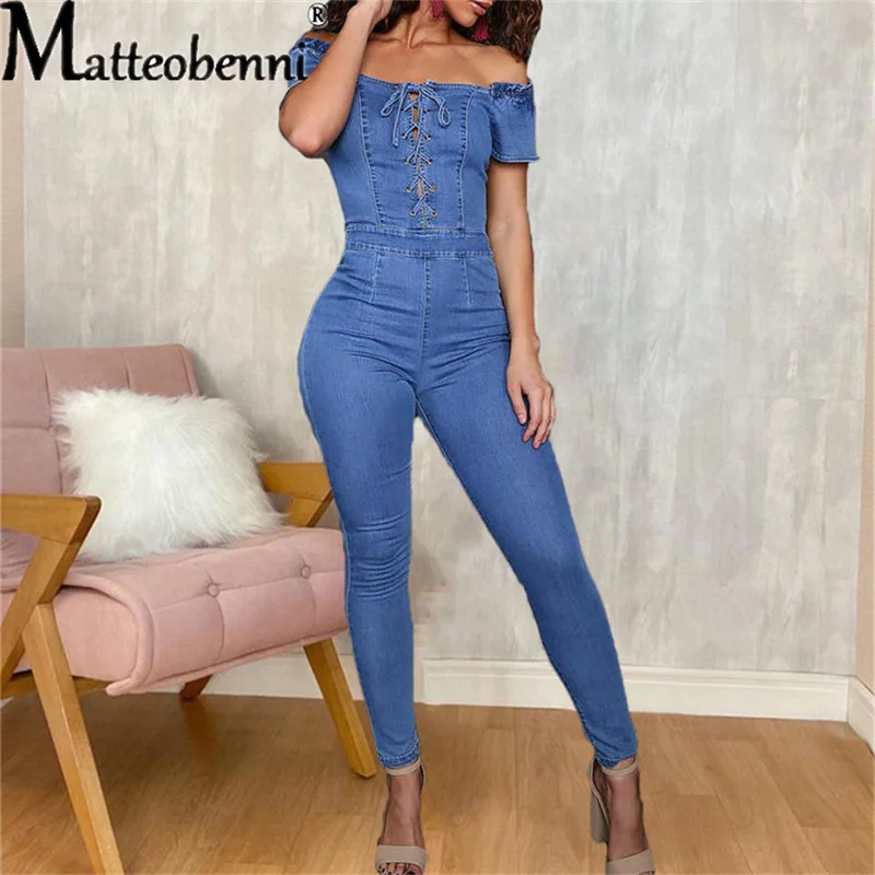 Fashion Sexy Strapless Women Denim Jumpsuit 2021 Summer Off Shoulder Solid Ladies Lace Up Casual Street Bodysuit Jean Jumpsuits fashion sexy strapless women denim jumpsuit 2021 summer off shoulder solid ladies lace up casual street bodysuit jean jumpsuits