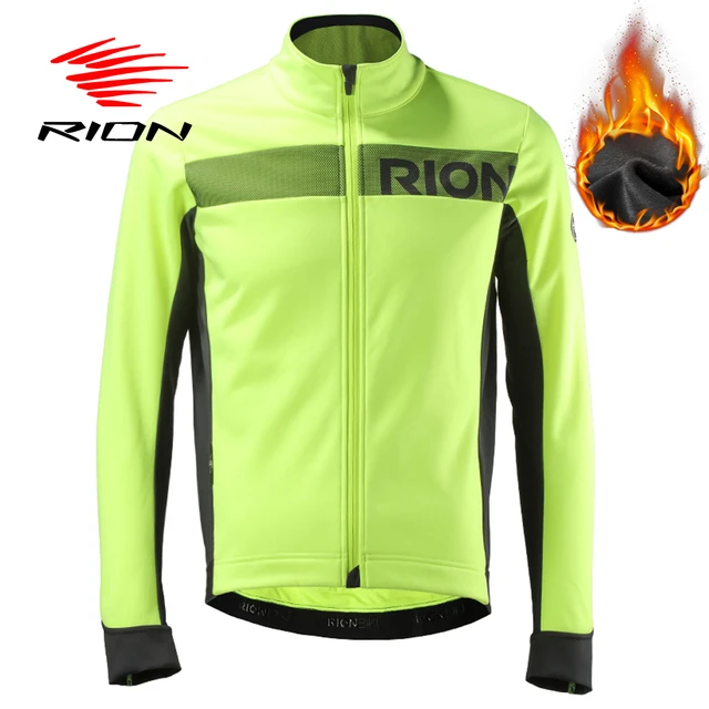 RION-Chaqueta térmica de ciclismo para hombre, cortavientos reflectante  para bicicleta de montaña, ropa de invierno, Maillot - AliExpress