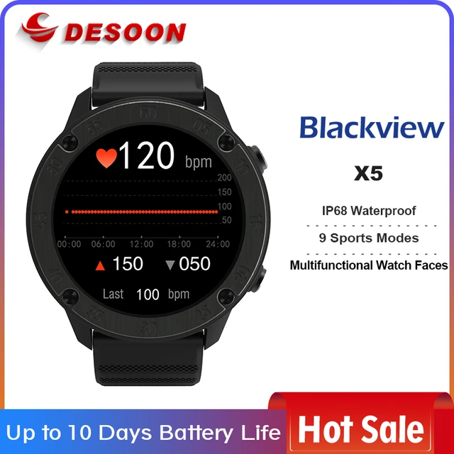 Blackview Smartwatch X5 Fitness Tracker Heart Rate Monitor For iOS Android  Phone