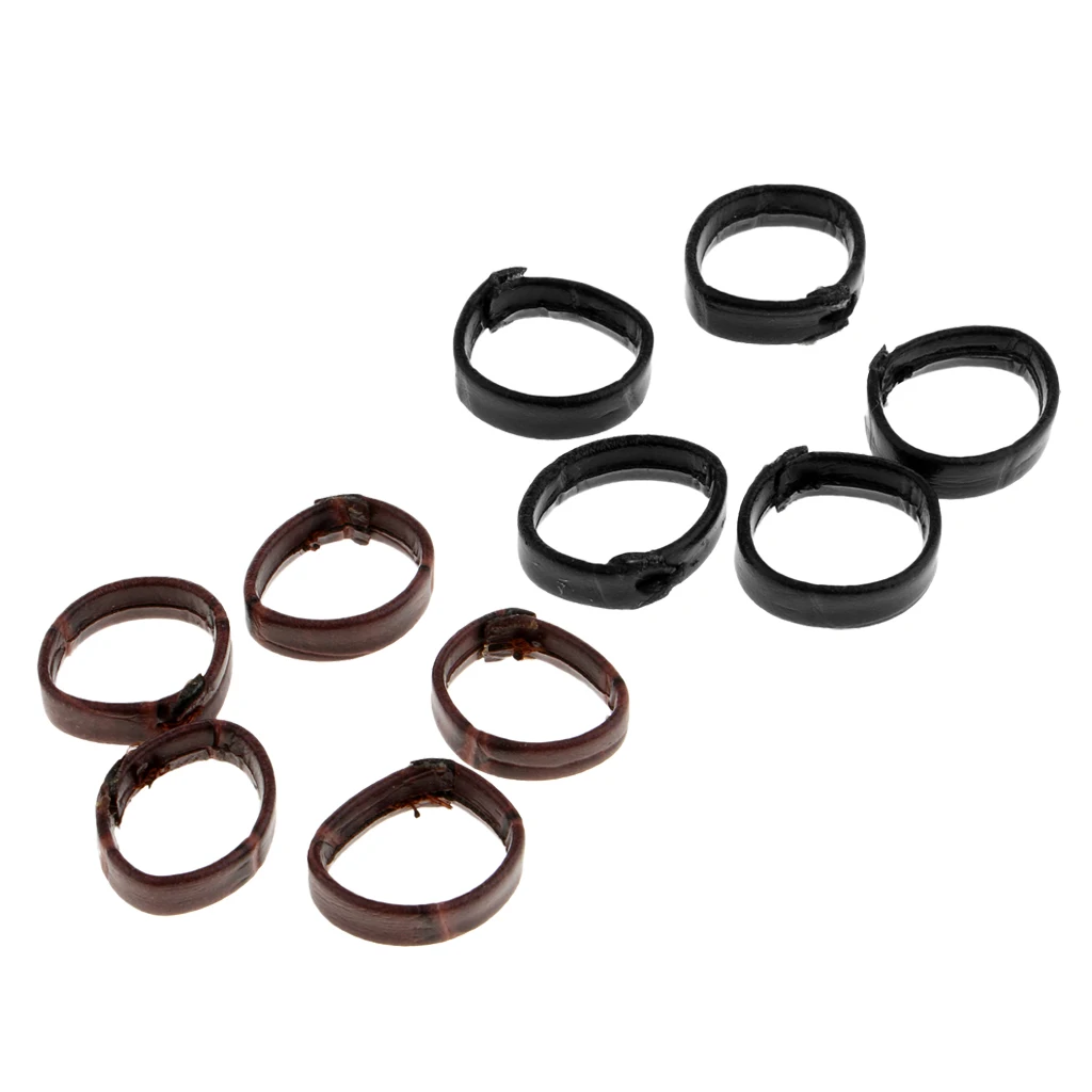 10pcs Leather Watch Strap Loop Band Holder keepers Change Watch Band Loop Black Brown