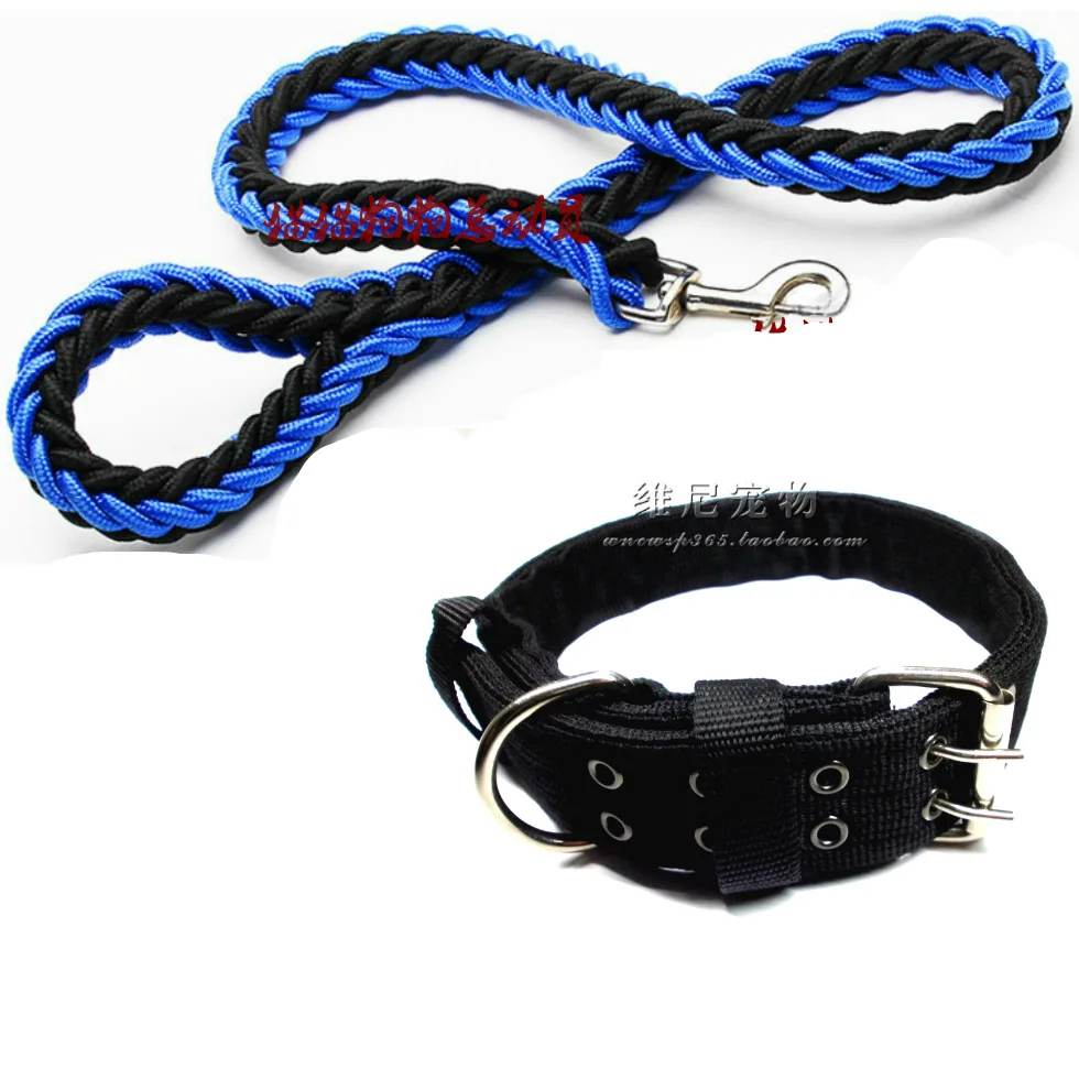 Large Dog Leash Collar Suit Dog Chain Golden Retriever Labrador Medium and Large Dog Rope Alaska Dog Leash  Dog Chain  Dog Tag