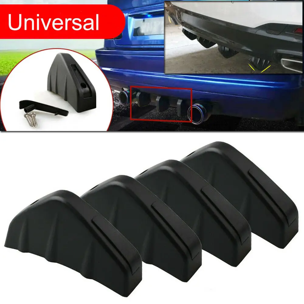 Universal Carbon Fiber Rear Bumper Diffuser Spoilers Car Accessories