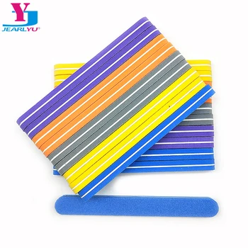 

50Pcs/lot Straight Nail File Buffer JEARLYU Colorful Sanding Sponge Grinding Polishing 100/180 Nail Art Manicure Salon Care DIY