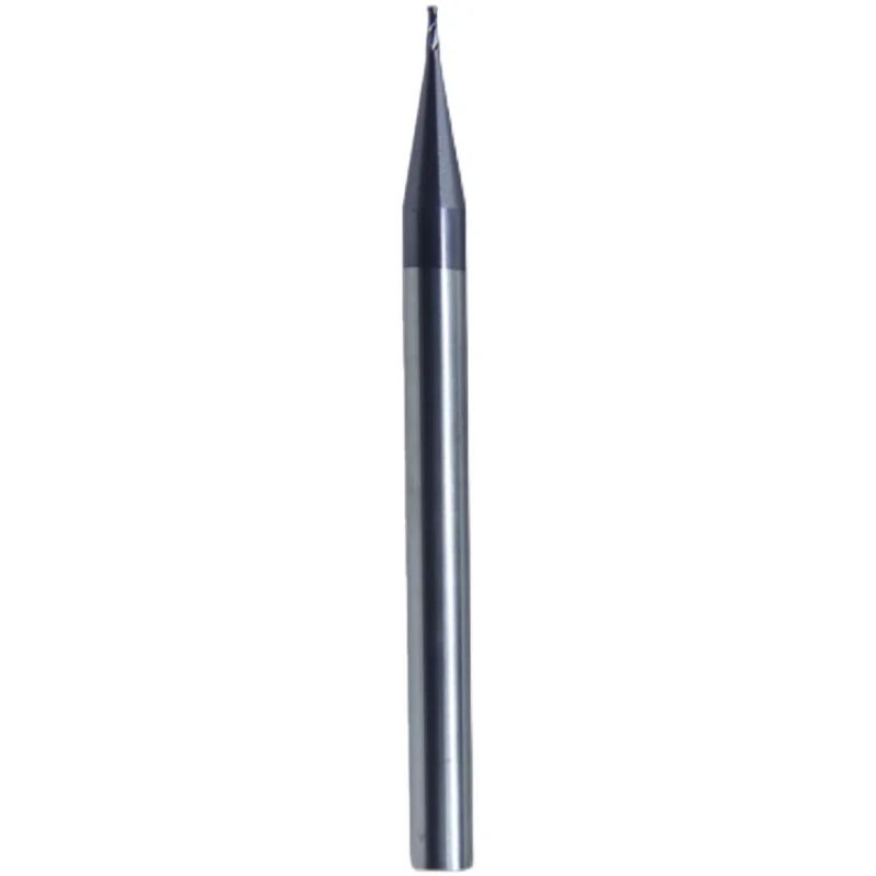 65 Degree Micro-Diameter Tungsten Steel Milling Cutter Flat Knife Ball CutterR0.15-0.45*4D*50L*2F mm