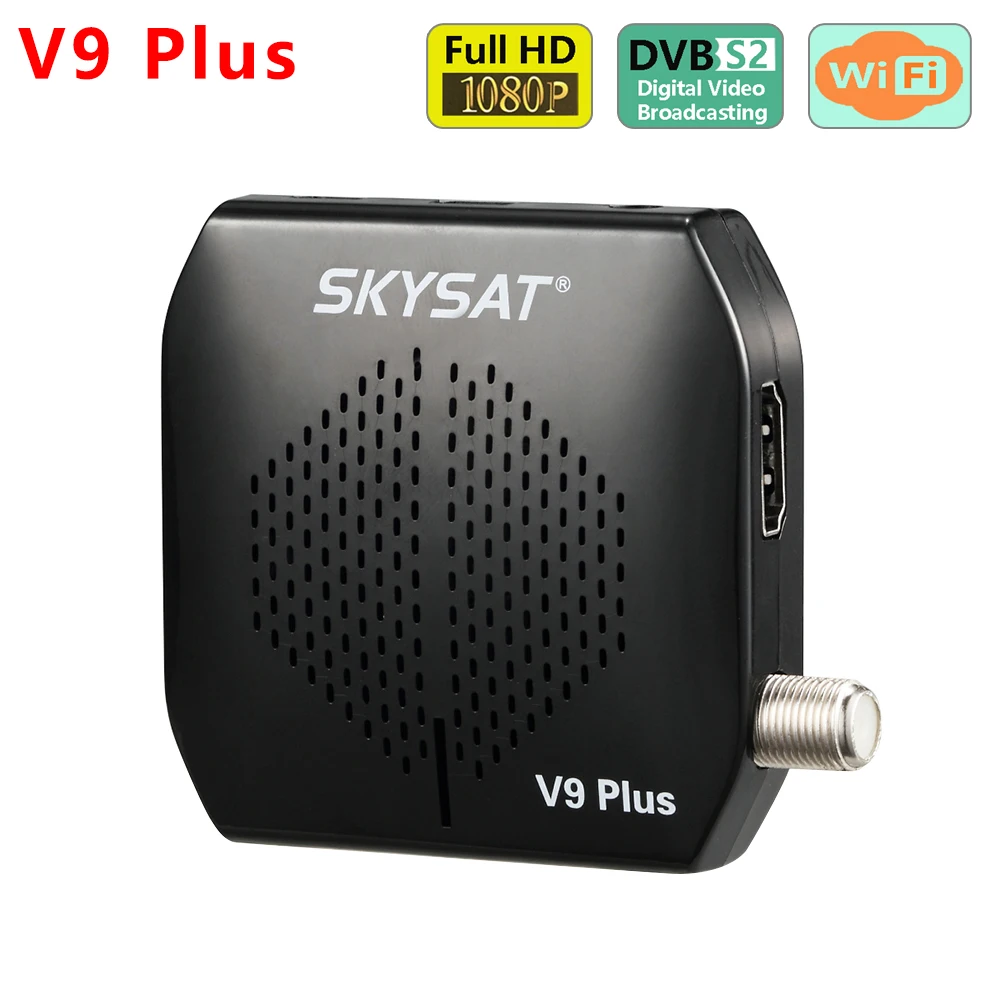 SKYSAT V9 Plus супер мини ресивер поддержка Biss WiFi 3G USB PVR CS ТВ приставка v9plus|Спутниковое