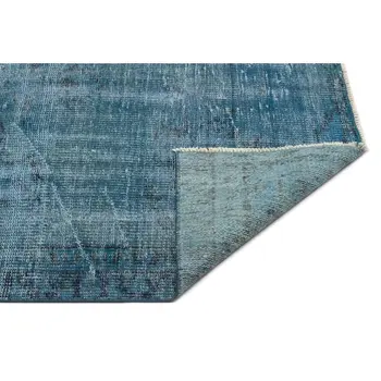 

Handmade Blue Vintage Overdyed Turkish Area Rug 126x200 Cm-4'2''X6'7''