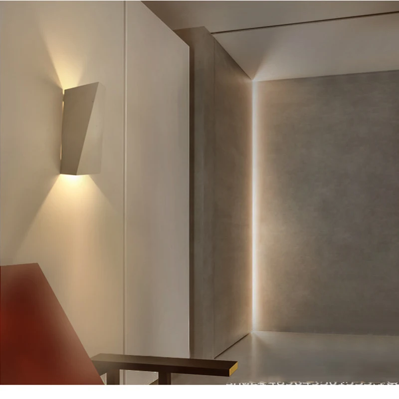 

Минималистичная светодиодная настенная лампа в скандинавском стиле, двойная лампа для коридора, спальни, прикроватная лампа, модное настенное украшение