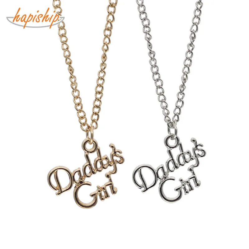 Hapiship Fashion Women Jewelry Gold Daddy's Girl Pendant Choker