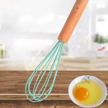 

Kitchen Handheld Mixer Balloon Wire Egg Beater Tool Silicone Eggbeater Handle Whisk Kitchen Egg Tools