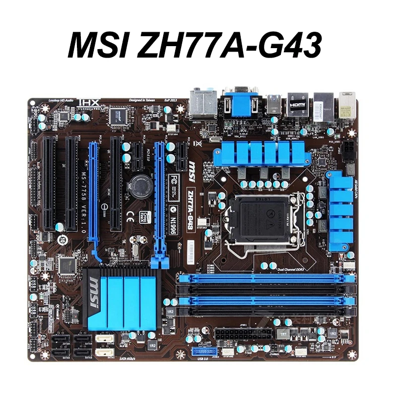 Для материнской платы MSI ZH77A-G43 оригинальная настольная материнская плата DDR3 LGA 1155