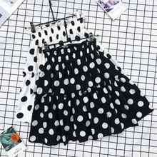 Летняя Высокая талия с оборками юбки студент тонкий Повседневное рюшами сращивания трапециевидной формы плиссированная юбка-баллон юбка в стиле преппи