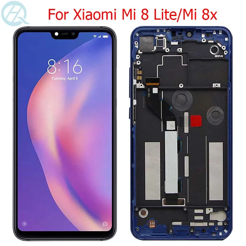 Оригинальный ЖК дисплей Mi8 Lite для Xiaomi Mi 8 с рамкой 6 26 дюйма сенсорный экран 8x