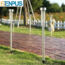 Мини-Солнечная лампа из нержавеющей стали, наружная лампа для газона, украшение двора, садовая лампа с заземлением, светодиодный светильник