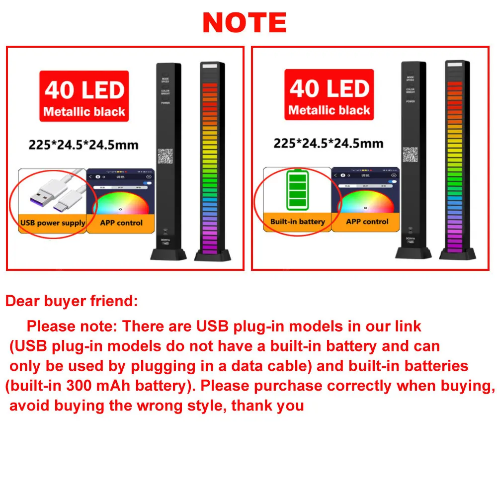 Control de sonido de música RGB Control de aplicación de luz LED Recogida de luces rítmicas activadas por voz Barra de luz LED ambiental de color Luz ambiental_voghion.com
