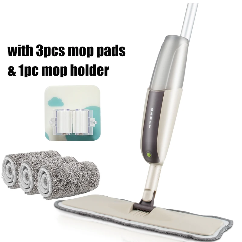 3 mop cloth 1 hook Используйте многоразовые губки из микрофибры, швабру с ручкой 360 градусов для домашней кухни, ламинат, плитка для мытья пола - Цвет: 3 mop cloth 1 hook