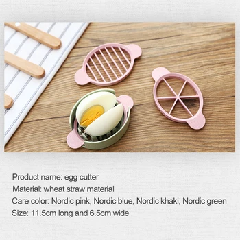 

Multifunction Cute Egg Slicer Cutter Egg Cooking Tool Multifunctional Wheat Straw Mold Cutter Artifact Gadgets Kitchen Supplies